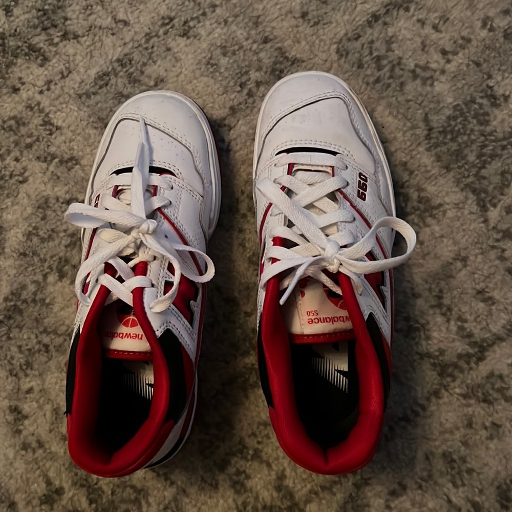 Very gently worn new balance red 550s